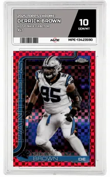 2025 TOPPS CHROME HOT PINK X-FRACTOR #47 DERRICK BROWN MPE 10 GEM/MT — graded card up for auction