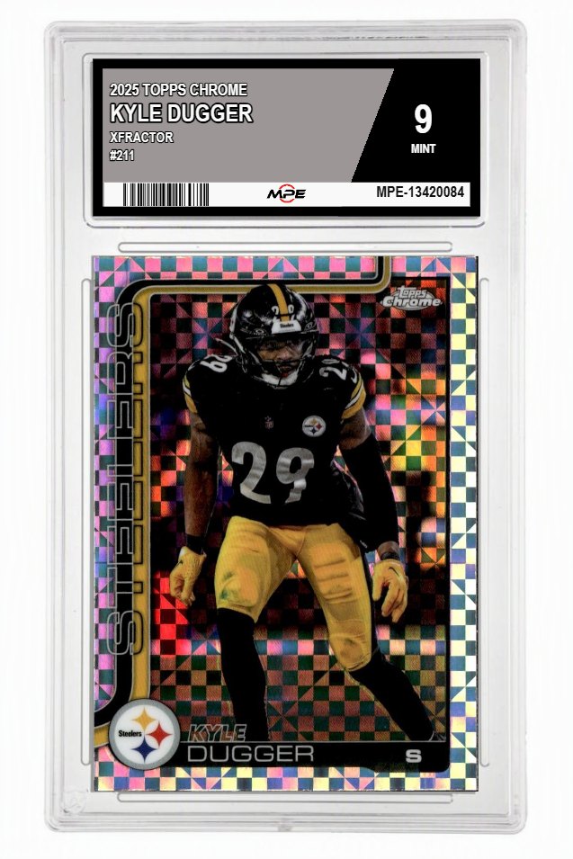 2025 TOPPS CHROME XFRACTOR #211 KYLE DUGGER MPE 9 MINT — graded card up for auction