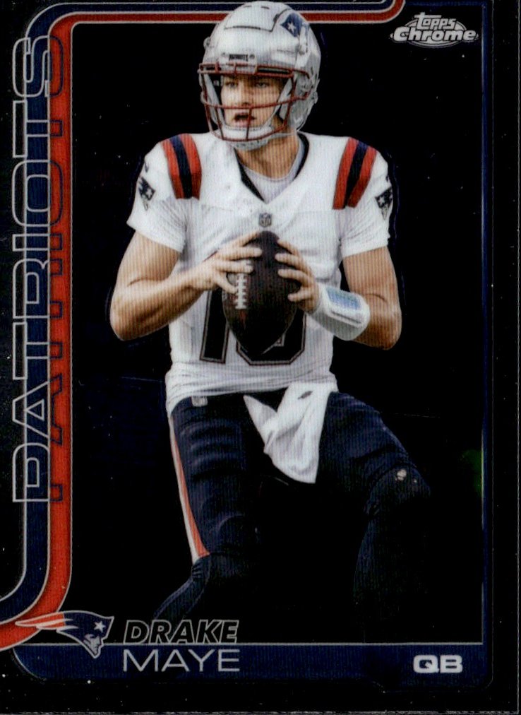 2025 Topps Chrome Drake Maye graded slab