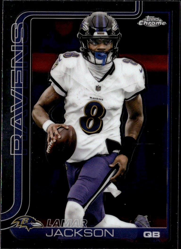 2025 Topps Chrome Lamar Jackson graded slab