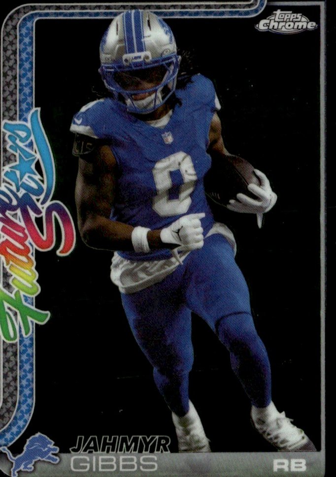 2025 Topps Chrome Jahmyr Gibbs graded slab