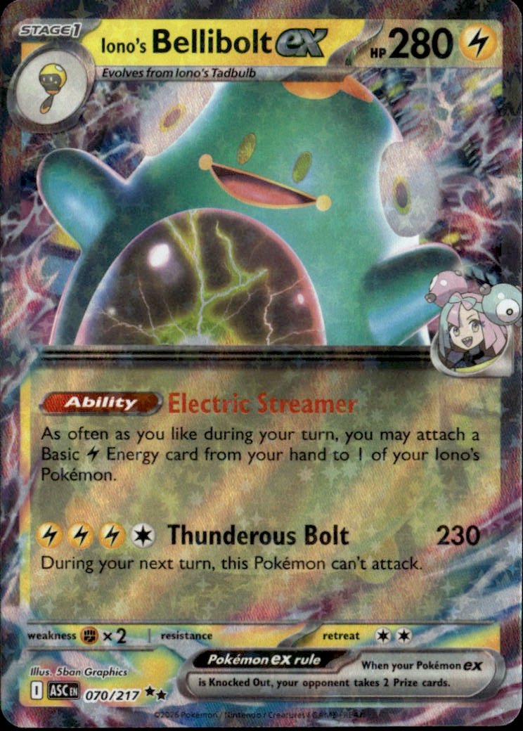 2026 Pokemon Mega Evolution Iono's BelliboltEX graded slab