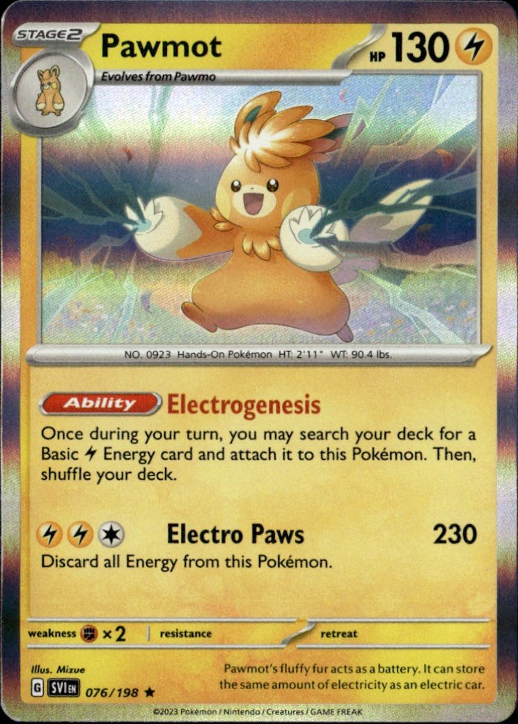 2023 Pokemon Sv Pawmot graded slab