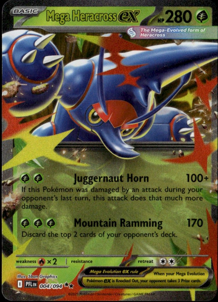 2025 Pokemon Mega Evolution Mega HeracrossEX graded slab