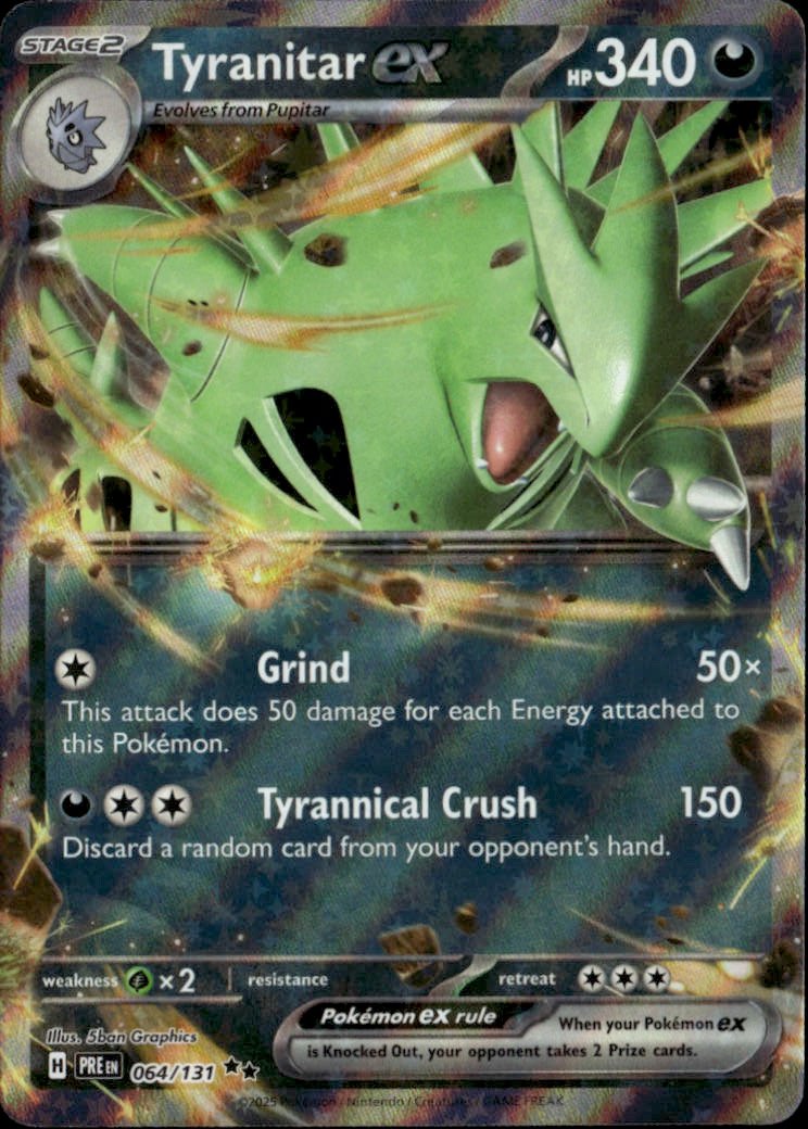 2025 Pokemon Sv TyranitarEX graded slab