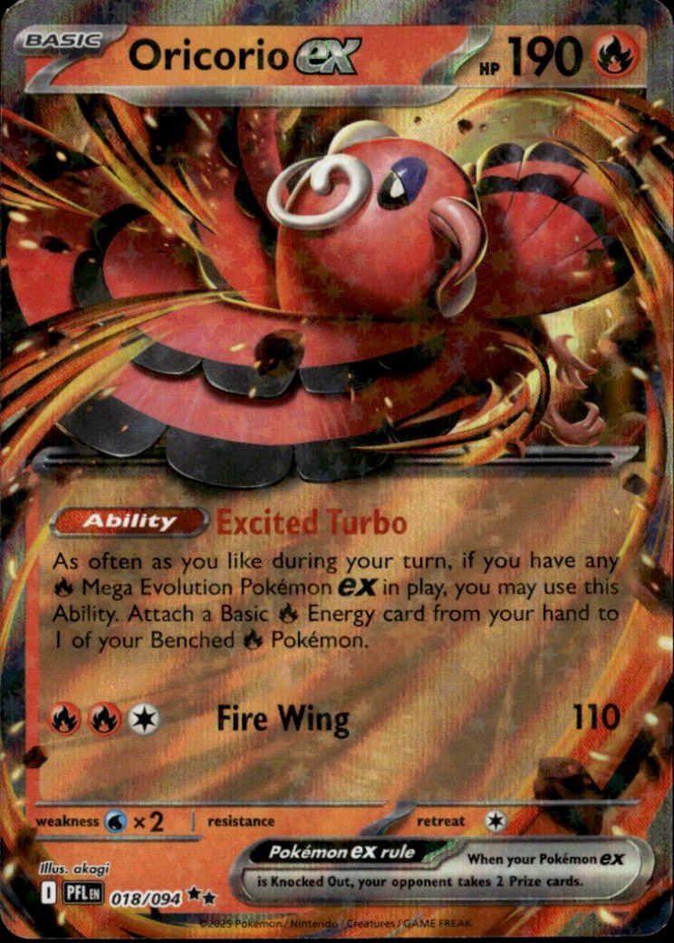 2025 Pokemon Pfl Oricorio Ex graded slab