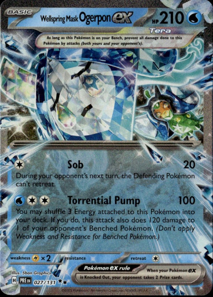 2025 Pokemon Pre Wellspring Mask Ogerpon Ex graded slab
