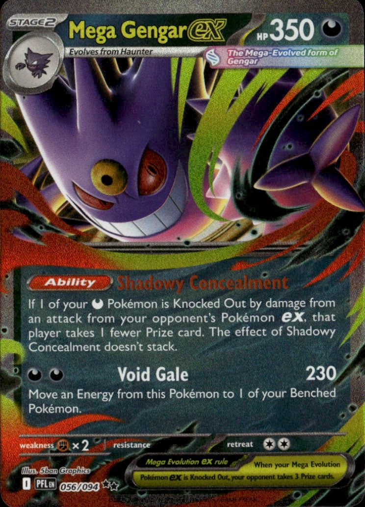 2025 Pokemon Mega Evolution Mega Gengar Ex graded slab
