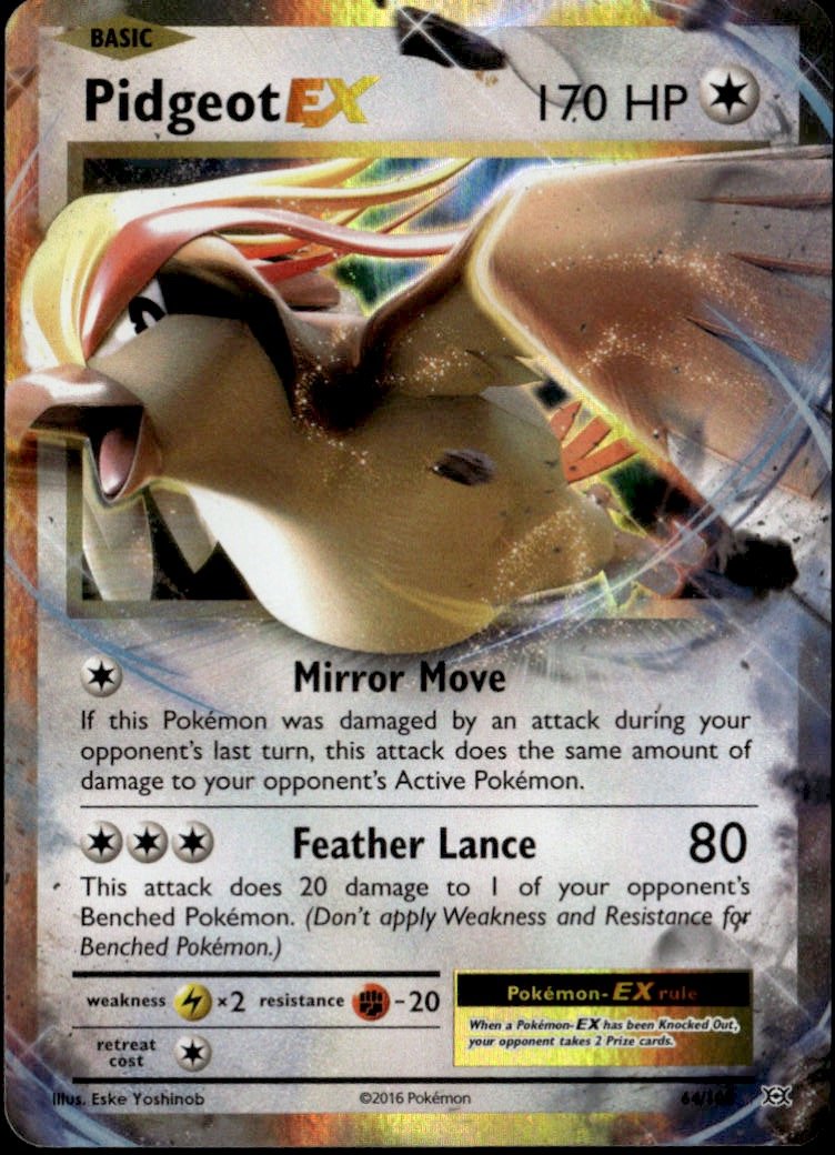 2016 Pokemon Xy Pidgeot Ex graded slab