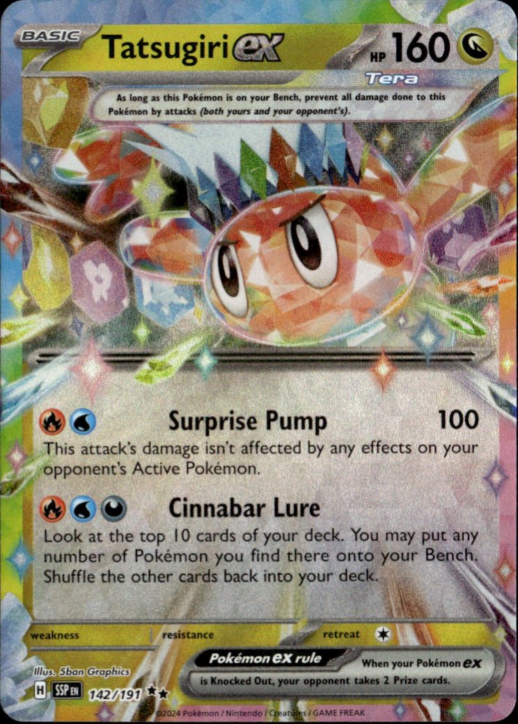 2024 Pokemon SSP Tatsugiri Ex graded slab