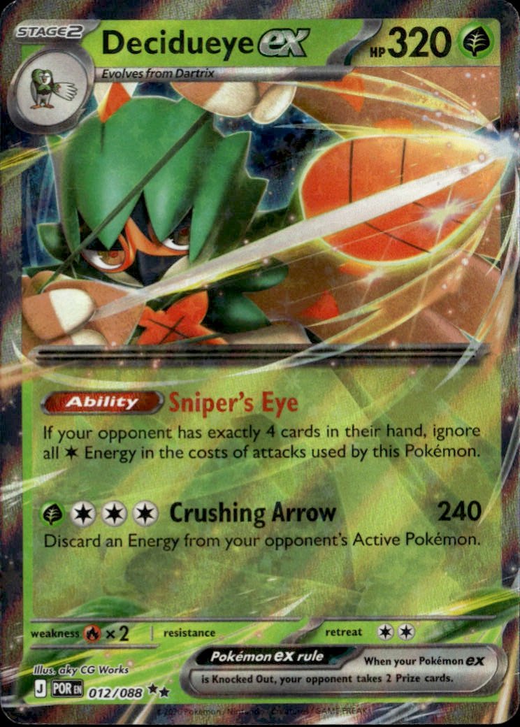 2026 Pokemon Por Decidueye Ex graded slab