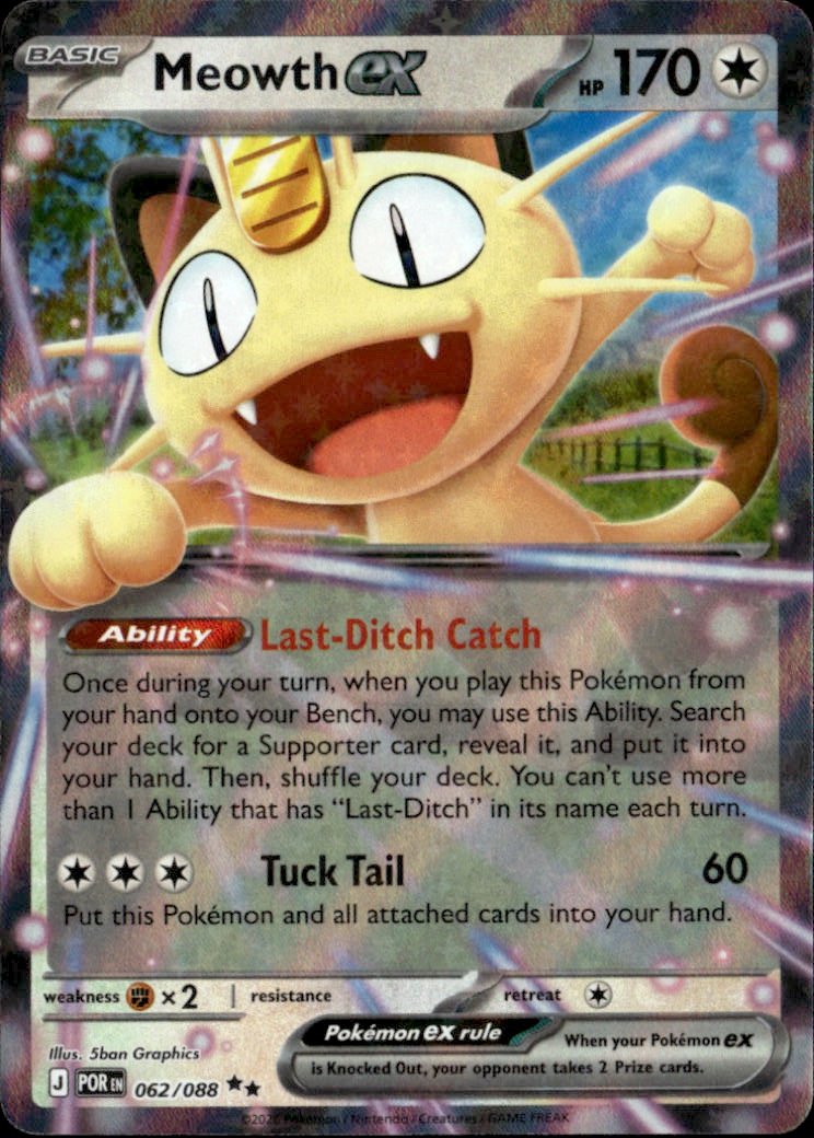 2026 POKEMON POR MEOWTH EX graded slab