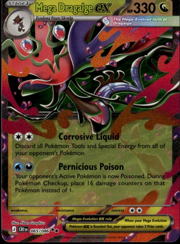 2023 Pokemon Ex Mega Dragalge Ex graded slab