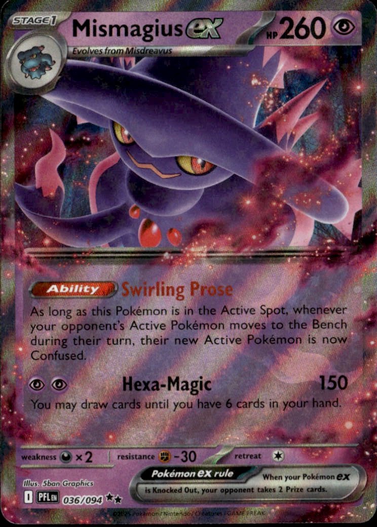 2025 Pokemon Pfl Mismagius Ex graded slab