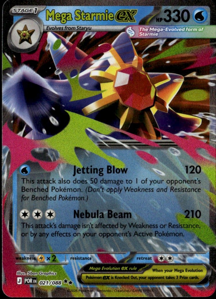 2026 Pokemon Por Mega Starmie Ex graded slab