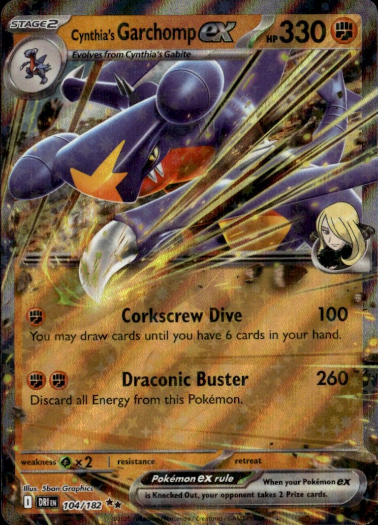 2025 Pokemon Dri En Cynthia'S Garchomp Ex graded slab