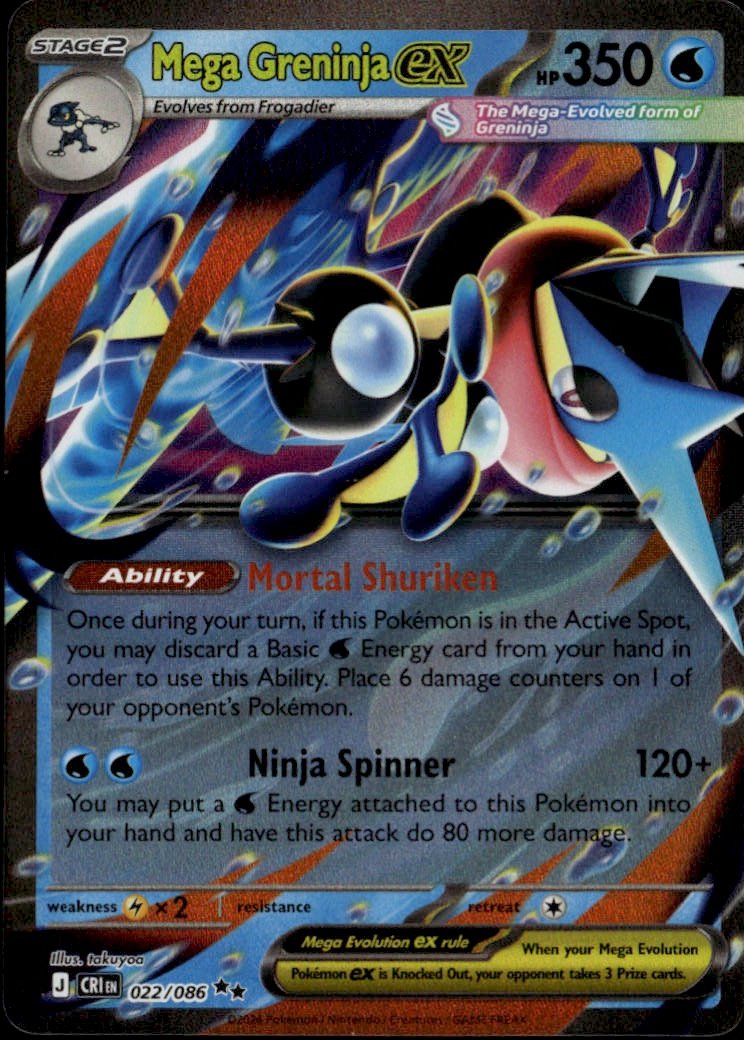 2023 Pokemon Ex Mega Greninja Ex graded slab