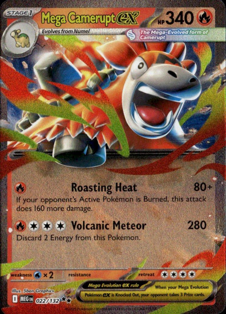 2025 Pokemon Mega Evolution Mega Camerupt Ex graded slab