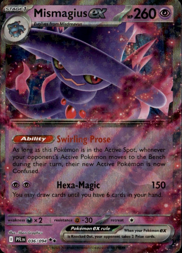 2025 Pokemon Pfl En Mismagius Ex graded slab