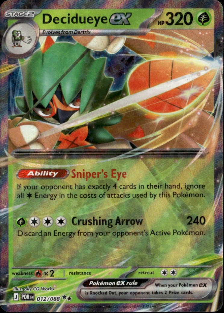 2026 Pokemon Por En Decidueye Ex graded slab