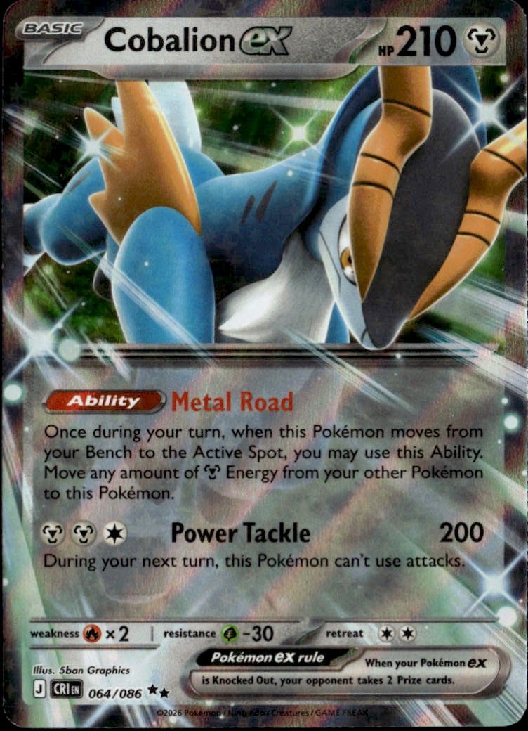 2026 Pokemon Ex Cobalion Ex graded slab