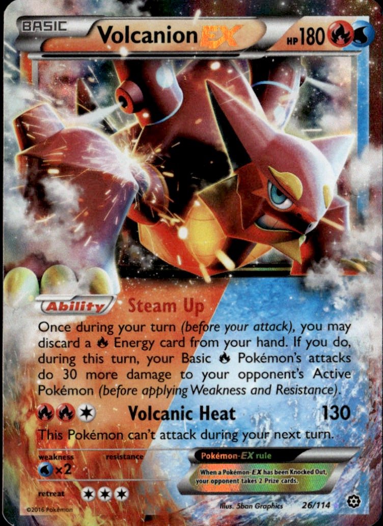 2016 Pokemon Xy Volcanion Ex graded slab