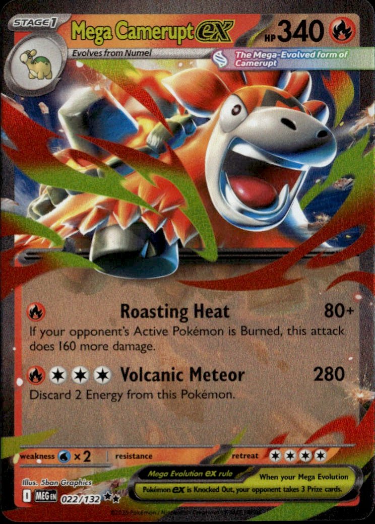 2025 Pokemon Meg En Mega Camerupt Ex graded slab