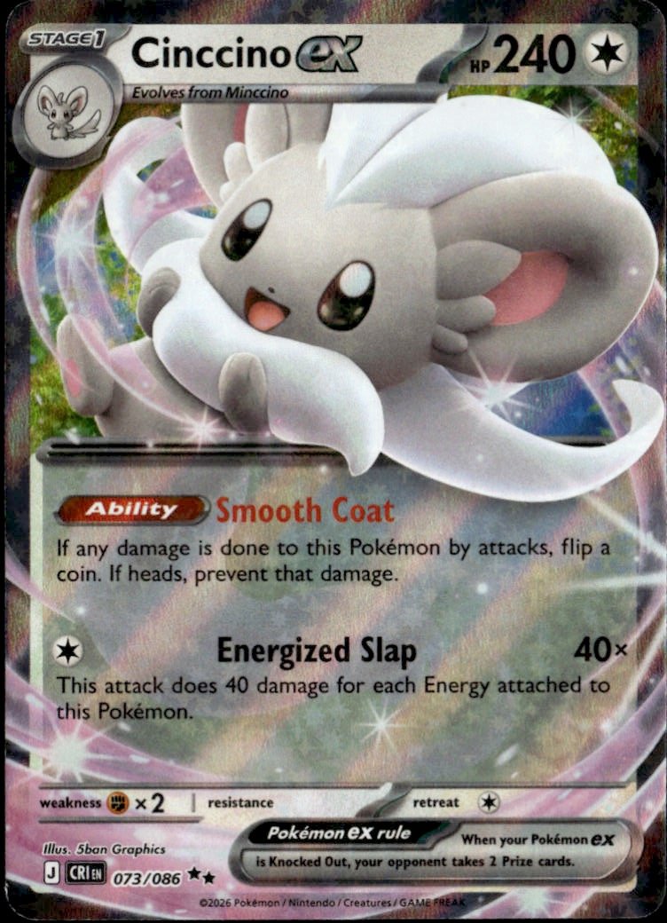 2026 Pokemon Cri Cinccino Ex graded slab