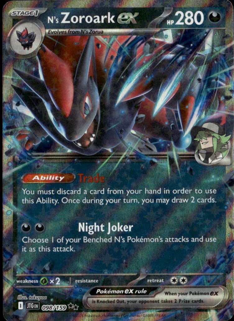 2025 Pokemon Jtg En N'S Zoroark Ex graded slab