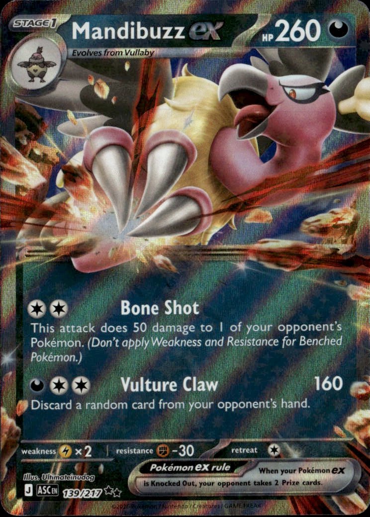 2026 Pokemon Mega Evolution Mandibuzz Ex graded slab
