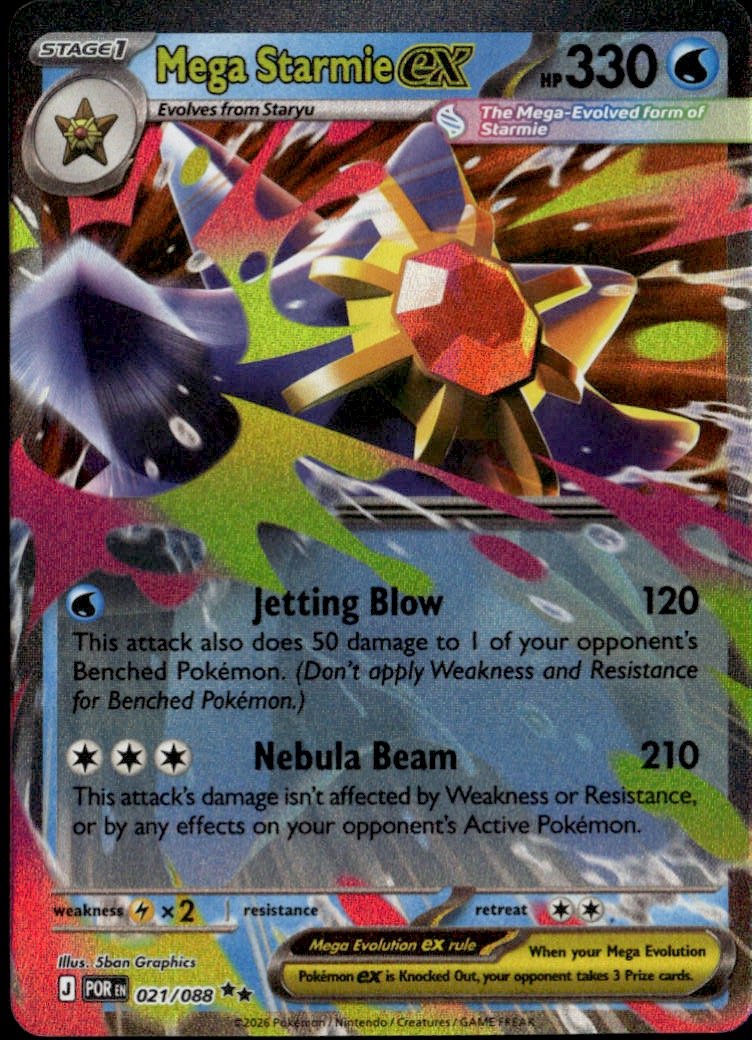 2026 Pokemon Mega Evolution Mega Starmie Ex graded slab