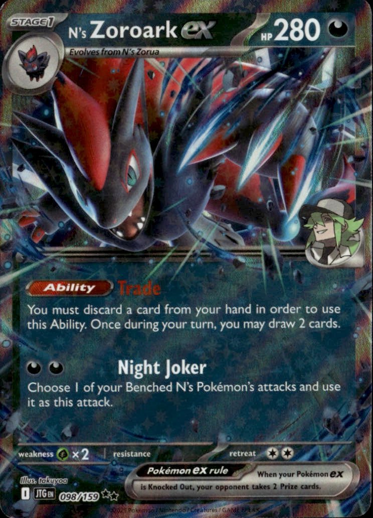 2025 Pokemon Jtg N'S Zoroark Ex graded slab