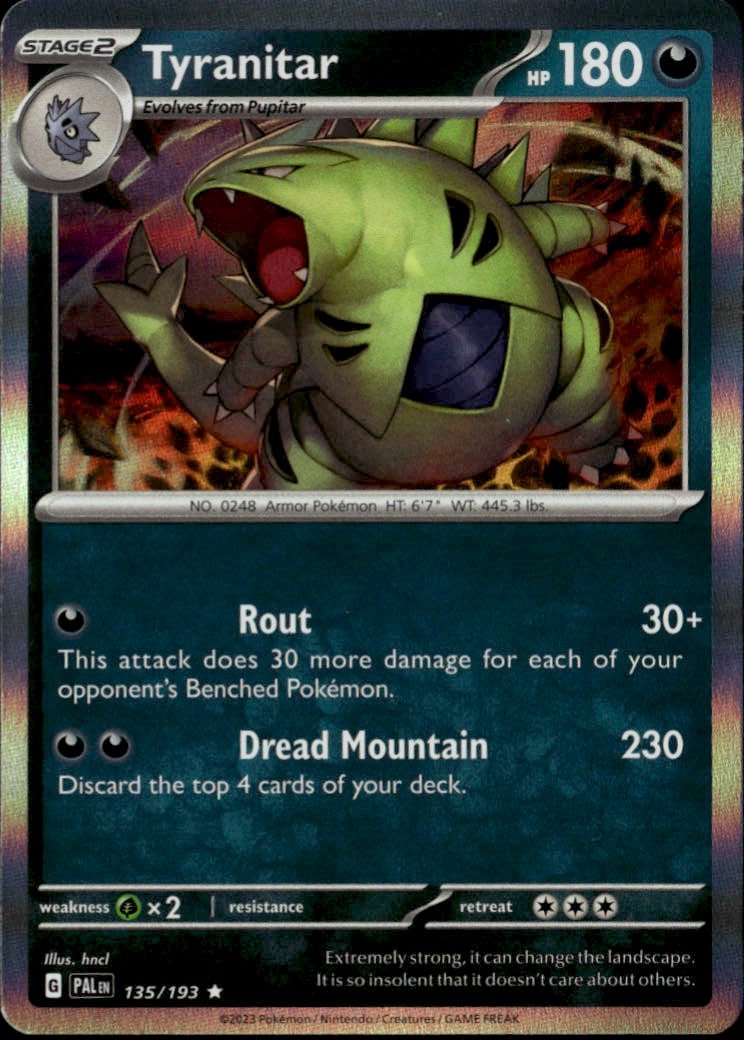 2023 Pokemon Pal Tyranitar graded slab