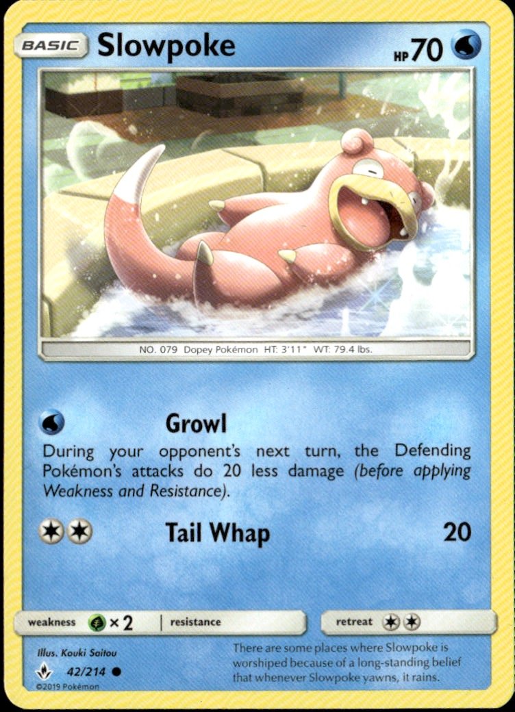 2019 Pokemon Sun And Moon Slowpoke graded slab