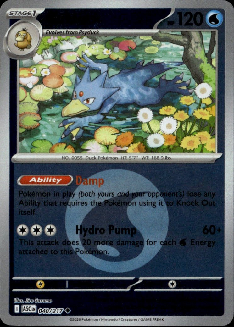 2026 Pokemon Asc Golduck graded slab