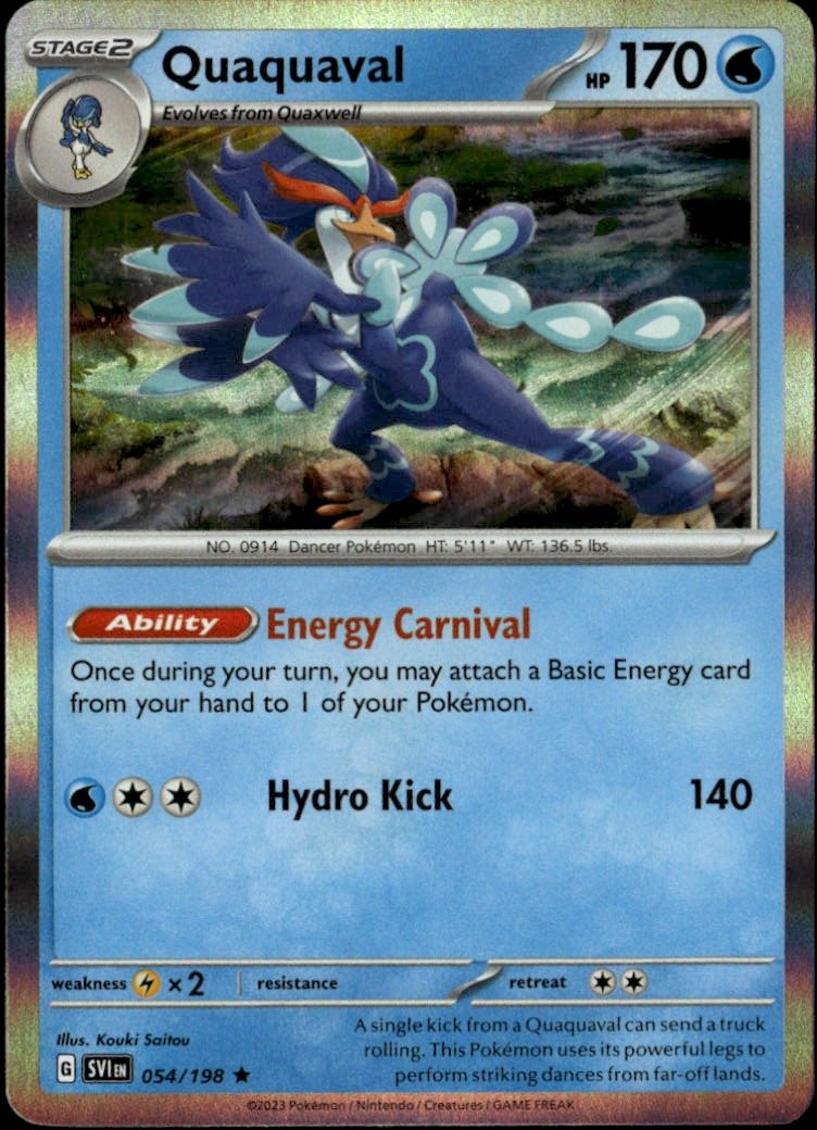 2023 Pokemon Svi Quaquaval graded slab