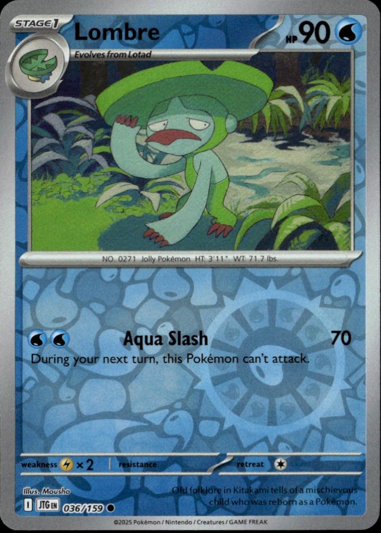 2025 Pokemon Jtg Lombre graded slab