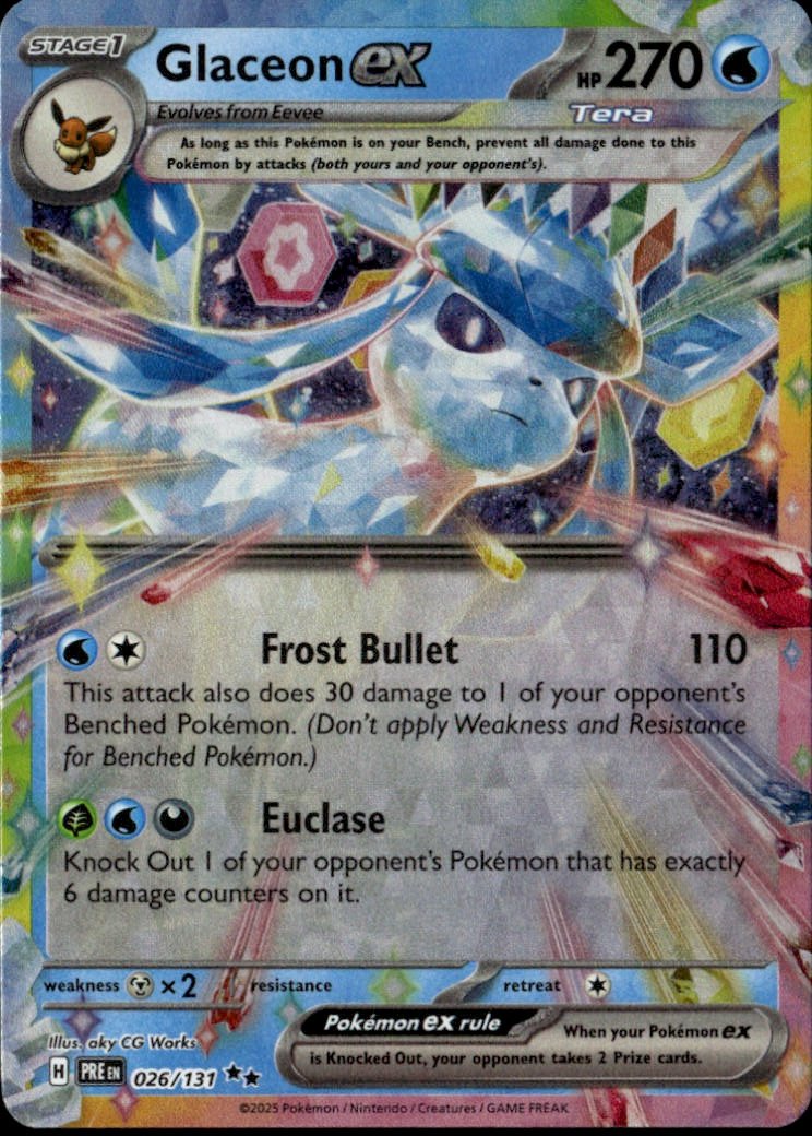 2025 POKEMON PRE GLACEON EX graded slab