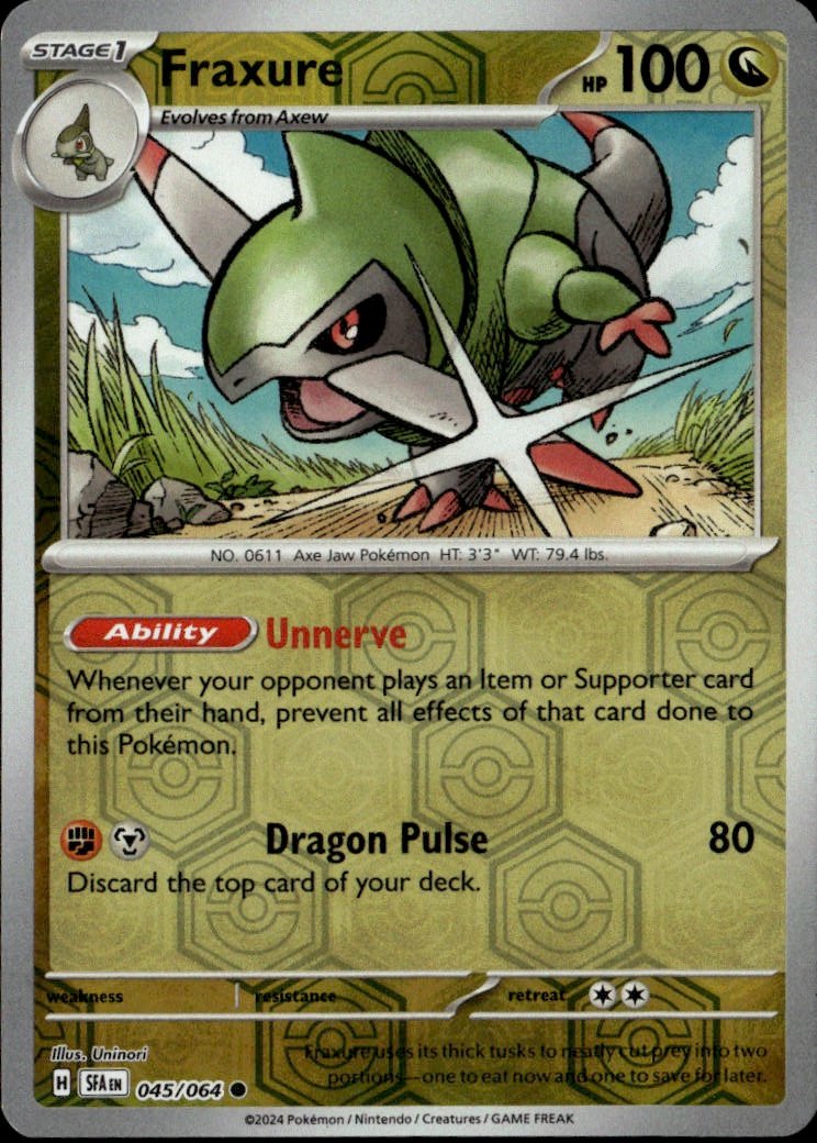 2024 Pokemon Sfa Fraxure graded slab