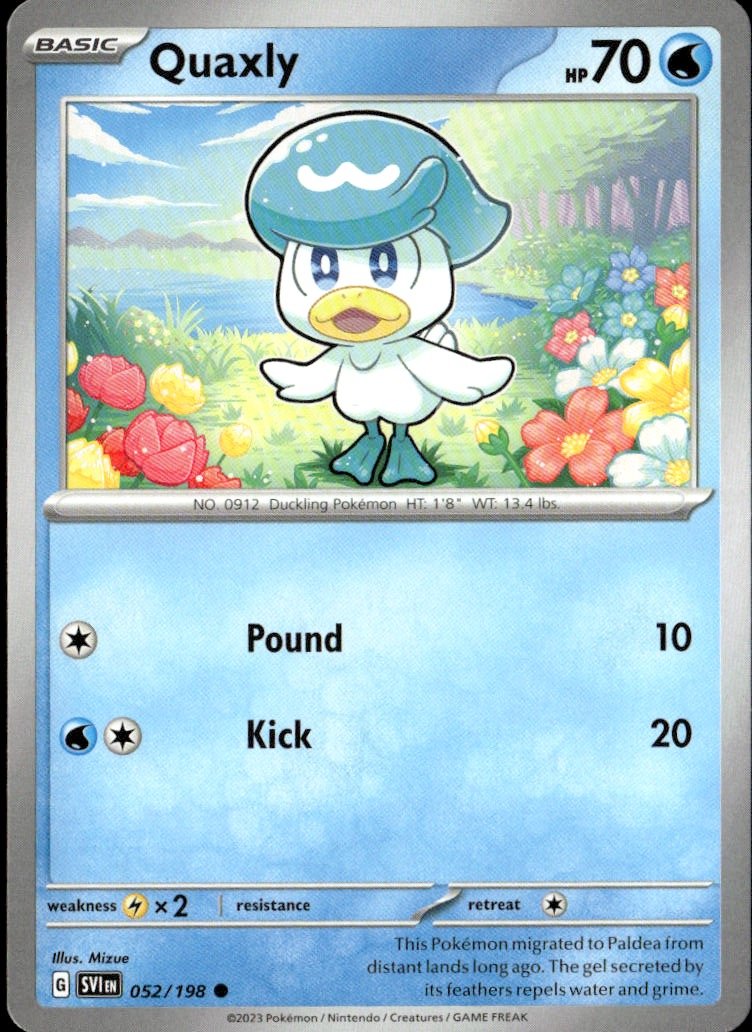2023 Pokemon Svi Quaxly graded slab