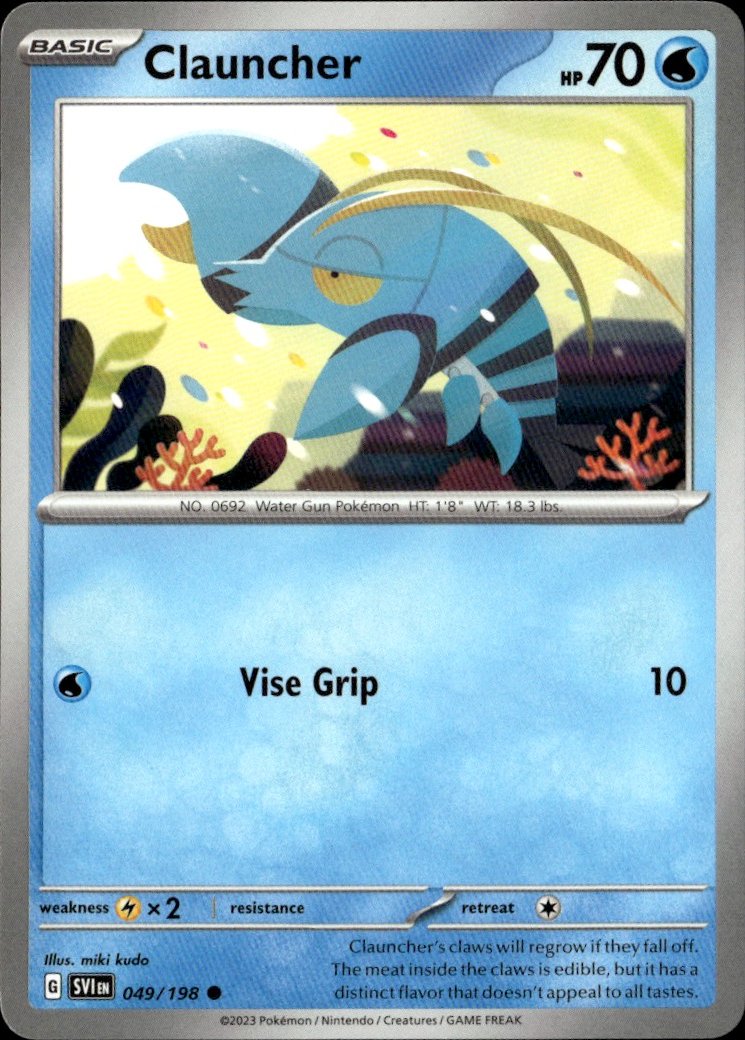 2023 Pokemon Scarlet And Violet Clauncher graded slab