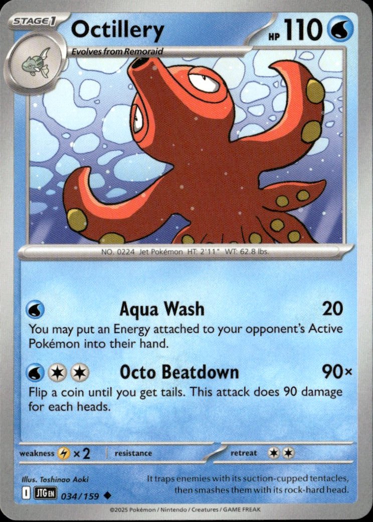 2025 Pokemon Svi Octillery graded slab