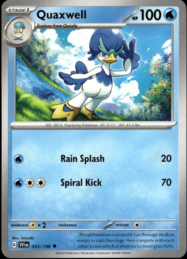 2023 Pokemon Scarlet And Violet Quaxwell graded slab