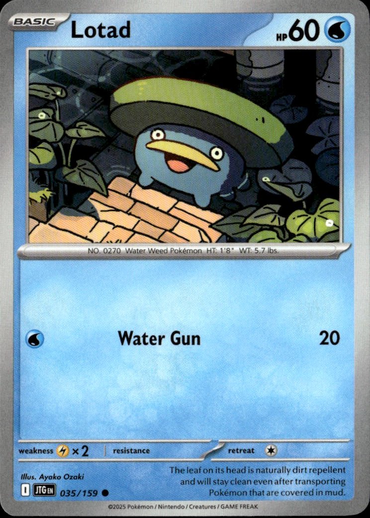 2025 Pokemon Scarlet And Violet Lotad graded slab