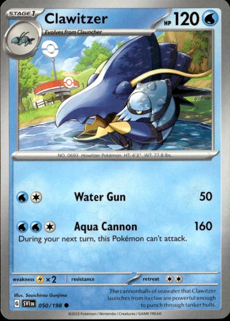2023 Pokemon Svi Clawitzer graded slab