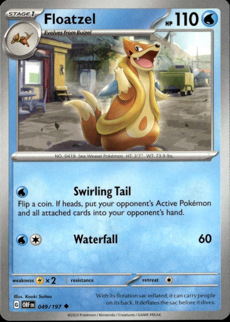 2023 Pokemon Scarlet And Violet Floatzel graded slab