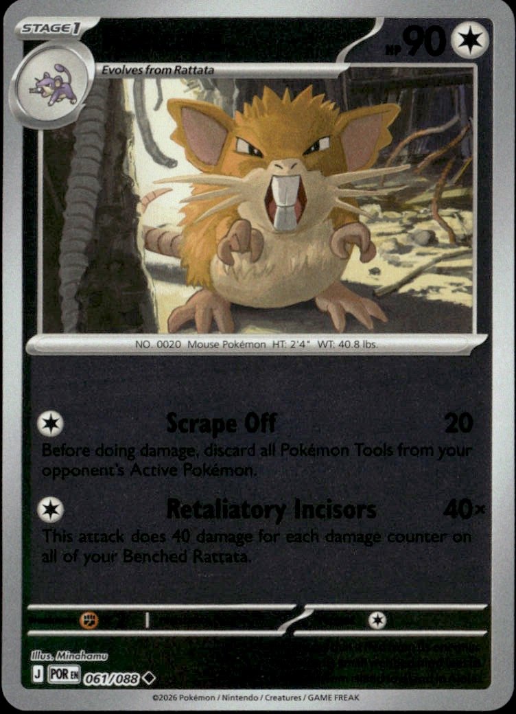 2026 Pokemon Por Rattata graded slab