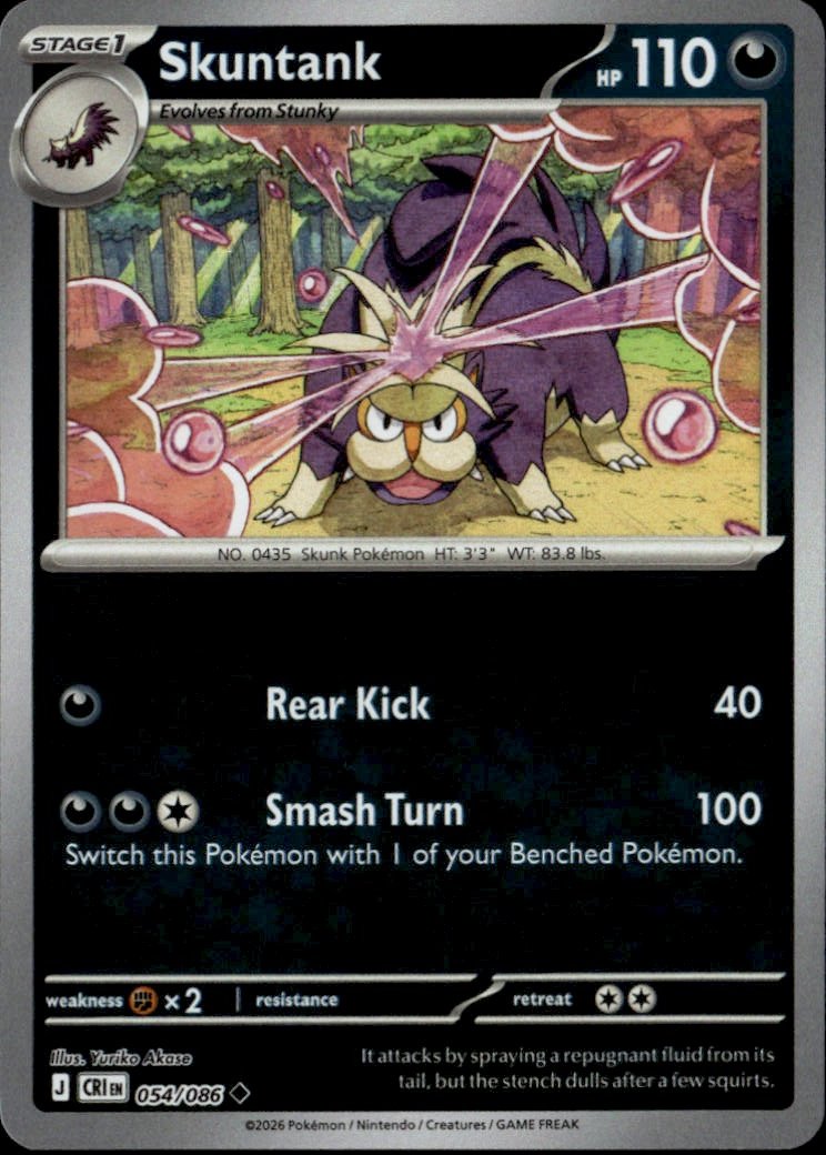 2026 Pokemon Cri Skuntank graded slab
