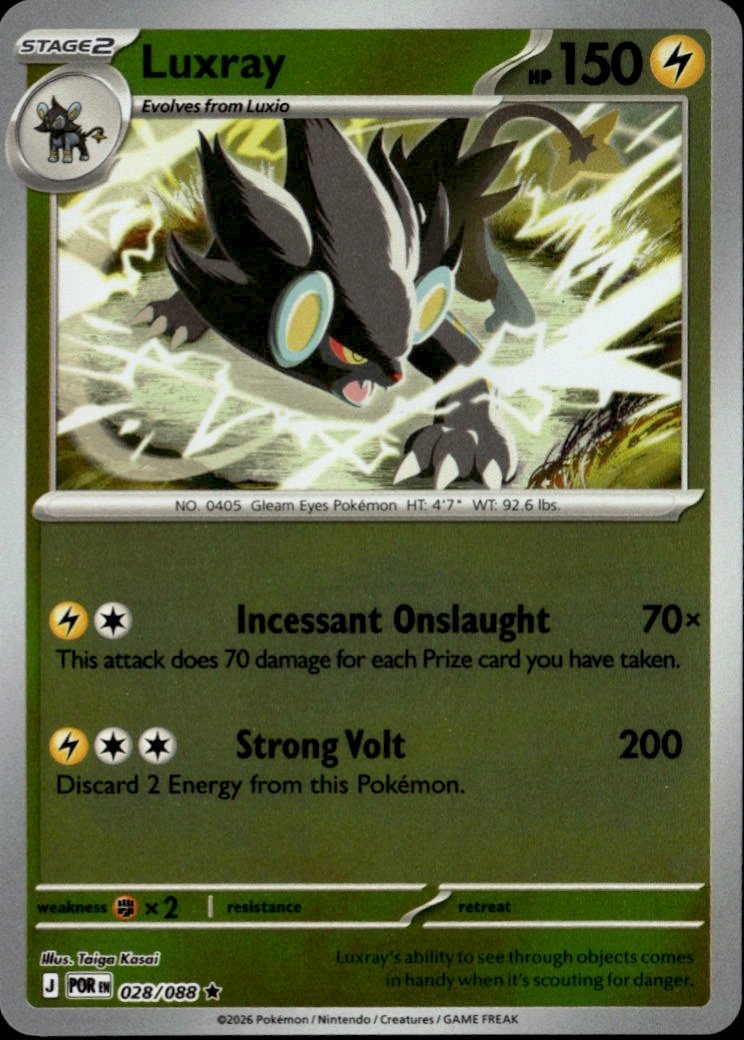 2026 Pokemon Luxray graded slab