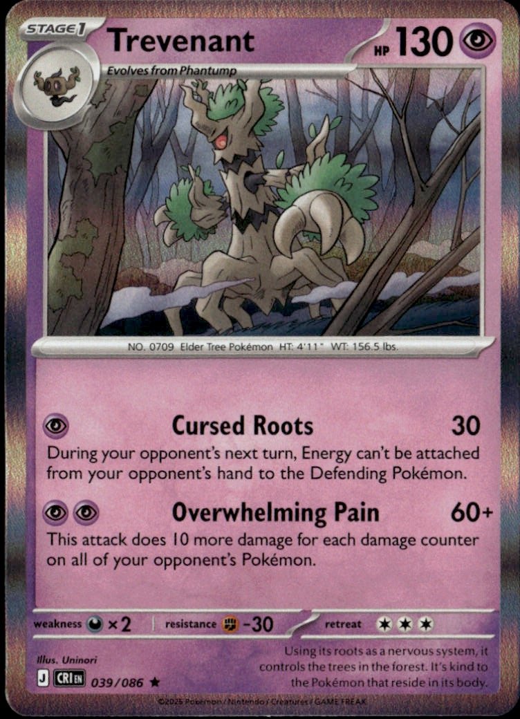 2026 Pokemon Cri Trevenant graded slab